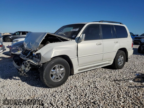 2000 Lexus LX 470 z VIN JT6HT00W7Y0114787, wystawiony jako Copart lot #84433924 z przebiegiem Nie podano mil oraz Szkoda całkowita • Salvage title. Historia ofert i sprzedaży dostępna na DreamBid. Obrazek 1.