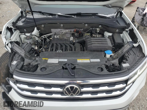 2021 Volkswagen Atlas SEL with VIN 1V2BR2CA2MC595550, listed as a Copart auction lot 45566115 with 57,244 mi miles and Salvage title. Bid and sale history available at DreamBid. Image 14.