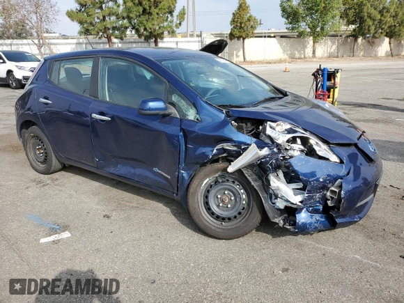 2016 Nissan LEAF S with VIN 1N4AZ0CP2GC306442, listed as a Copart auction lot 58014843 with 25,340 mi miles. Bid and sale history available at carsss.com. Image 4.