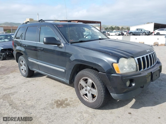 2005 Jeep Grand Cherokee Limited with VIN 1J4HR58205C574335, listed as a IAAI auction lot 42107907 with 191,161 mi miles. Bid and sale history available at carsss.com. Image 1.