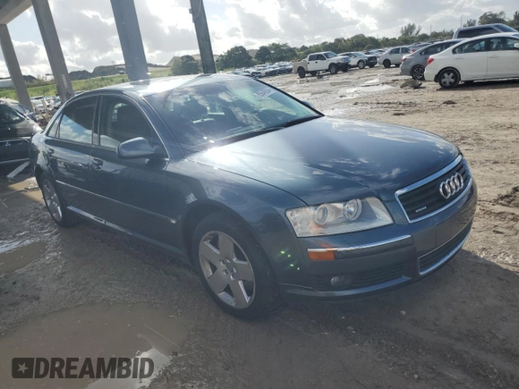 2004 Audi A8 L with VIN WAUML44E84N004731, listed as a Copart auction lot 85649384 with 60,503 mi miles and Salvage Title. Bid and sale history available at carsss.com. Image 4.