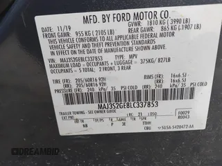 2020 Ford EcoSport SE with VIN MAJ3S2GE8LC337853, listed as a IAAI auction lot 42126070 with Not Provided miles. Bid and sale history available at carsss.com. Image 9.