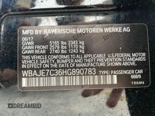 2017 BMW 5 Series 540i xDrive with VIN WBAJE7C36HG890783, listed as a Copart auction lot 55098475 with 128,332 mi miles and Clean title. Bid and sale history available at DreamBid. Image 10.