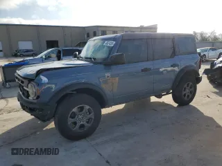 2024 Ford Bronco Big Bend z VIN 1FMDE7BH7RLA03788, wystawiony jako Copart lot #48574295 z przebiegiem 10 597 mil mil oraz Szkoda całkowita • Salvage title. Historia ofert i sprzedaży dostępna na DreamBid. Obrazek 1.