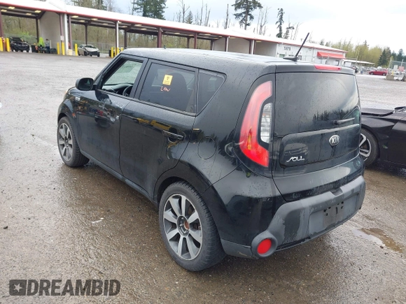 2015 Kia Soul + with VIN KNDJP3A55F7170527, listed as a IAAI auction lot 41981775 with 131,208 mi miles. Bid and sale history available at carsss.com. Image 3.