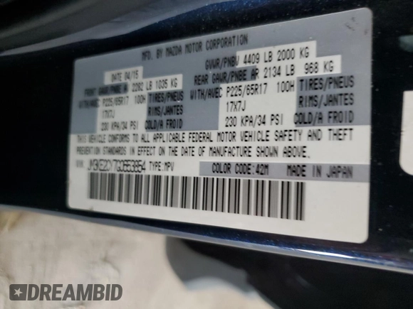 2016 Mazda CX-5 Touring with VIN JM3KE2CY7G0653854, listed as a Copart auction lot 74825564 with 139,193 mi miles and Salvage Title. Bid and sale history available at DreamBid. Image 12.