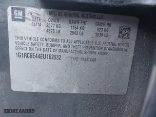 2014 Chevrolet Volt with VIN 1G1RC6E44EU162932, listed as a IAAI auction lot 42070954 with 202,289 mi miles. Bid and sale history available at carsss.com. Image 9.