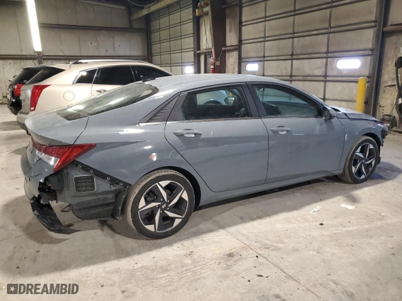 2023 Hyundai Elantra Limited with VIN KMHLP4AG8PU395216, listed as a Copart auction lot 46175485 with 17,382 mi miles and Salvage Title. Bid and sale history available at carsss.com. Image 3.