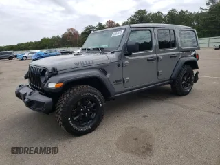 2022 Jeep Wrangler Unlimited Sport S z VIN 1C4HJXDG5NW109364, wystawiony jako Copart lot #55467853 z przebiegiem 34 742 mil mil oraz Szkoda całkowita • Salvage title. Historia ofert i sprzedaży dostępna na DreamBid. Obrazek 1.