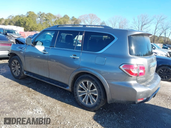 2020 Nissan Armada SV with VIN JN8AY2ND6L9107451, listed as a IAAI auction lot 41440162 with 101,737 mi miles. Bid and sale history available at carsss.com. Image 3.