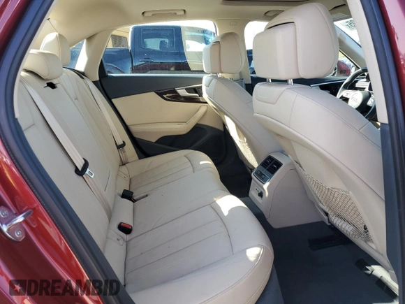 2019 Audi A4 Premium Plus with VIN WAUENAF41KA044624, listed as a Copart auction lot 50043695 with 12,368 mi miles and Salvage Title. Bid and sale history available at carsss.com. Image 10.