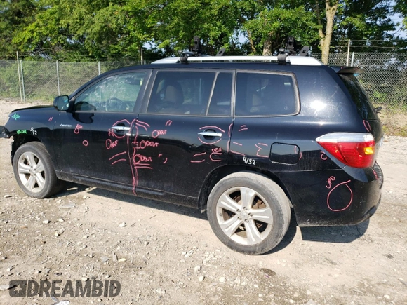 2009 Toyota Highlander Limited with VIN JTEDS42A092088408, listed as a Copart auction lot 62070035 with 201,260 mi miles and Salvage title. Bid and sale history available at DreamBid. Image 2.
