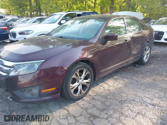 2012 Ford Fusion SE with VIN 3FAHP0HA7CR222475, listed as a IAAI auction lot 41795985 with 112,462 mi miles. Bid and sale history available at carsss.com. Image 2.