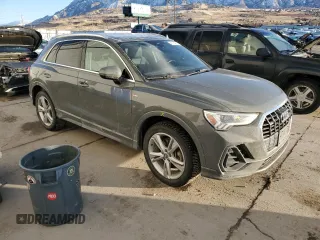 2020 Audi Q3 S line Premium Plus with VIN WA1EECF33L1004479, listed as a Copart auction lot 41704975 with 83,429 mi miles and Salvage title. Bid and sale history available at DreamBid. Image 4.