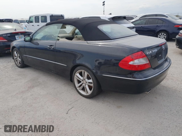 2008 Mercedes-Benz CLK-Class 3.5L with VIN WDBTK56F48F256262, listed as a Copart auction lot 74918114 with 0 mi miles and Salvage Title. Bid and sale history available at carsss.com. Image 2.