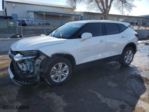 2020 Chevrolet Blazer LT with VIN 3GNKBHRS9LS579550, listed as a Copart auction lot 82816124 with 112,686 mi miles and Salvage Title. Bid and sale history available at carsss.com. Image 1.