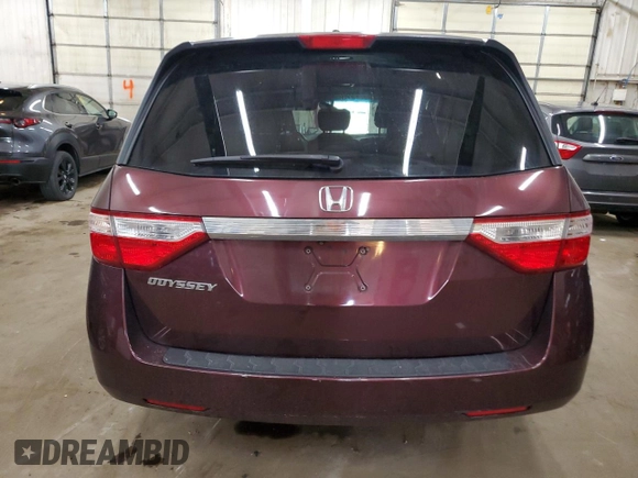 2012 Honda Odyssey EX-L with VIN 5FNRL5H62CB060551, listed as a Copart auction lot 53795335 with 138,026 mi miles and Salvage Title. Bid and sale history available at DreamBid. Image 6.