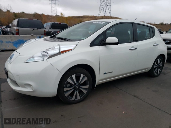 2017 Nissan LEAF SL with VIN 1N4BZ0CP0HC311984, listed as a Copart auction lot 77020874 with 58,326 mi miles and Salvage Title. Bid and sale history available at carsss.com. Image 1.