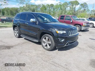 2014 Jeep Grand Cherokee Overland with VIN 1C4RJECG8EC417995, listed as a IAAI auction lot 41959550 with 155,029 mi miles. Bid and sale history available at carsss.com. Image 1.