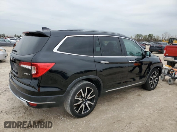 2021 Honda Pilot Touring 8-Passenger with VIN 5FNYF5H96MB000075, listed as a Copart auction lot 88957525 with 53,078 mi miles and Salvage Title. Bid and sale history available at DreamBid. Image 3.