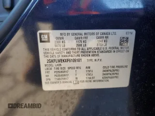 2015 GMC Terrain SLE with VIN 2GKFLWEKXF6109181, listed as a Copart auction lot 88715215 with 124,425 mi miles and Salvage Title. Bid and sale history available at DreamBid. Image 15.