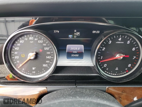2017 Mercedes-Benz E-Class E 300 Luxury with VIN WDDZF4JB5HA287571, listed as a Copart auction lot 50838315 with 50,488 mi miles and Salvage Title. Bid and sale history available at carsss.com. Image 9.