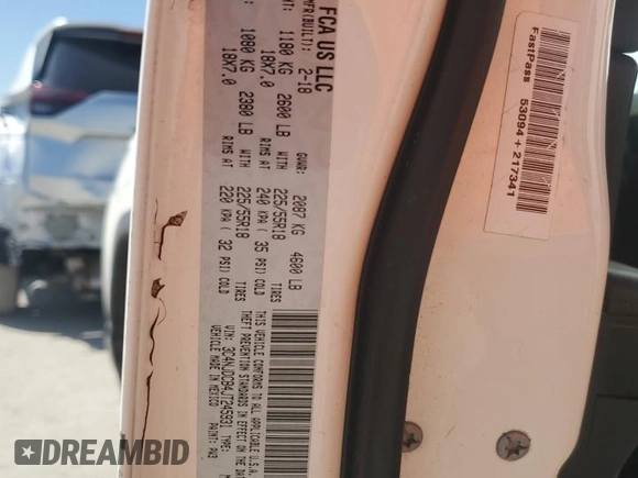 2018 Jeep Compass Limited with VIN 3C4NJDCB4JT245931, listed as a Copart auction lot 48300785 with 0 mi miles and Salvage Title. Bid and sale history available at carsss.com. Image 13.