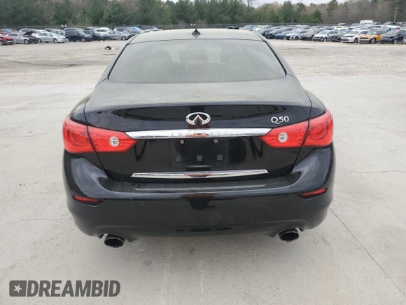 2016 Infiniti Q50 3.0t Premium with VIN JN1EV7AP0GM305290, listed as a Copart auction lot 49498585 with 110,384 mi miles and Salvage Title. Bid and sale history available at carsss.com. Image 6.