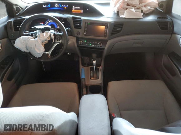 2012 Honda Civic EX with VIN 2HGFB2F83CH545950, listed as a Copart auction lot 52425815 with 91,623 mi miles and Salvage Title. Bid and sale history available at DreamBid. Image 8.