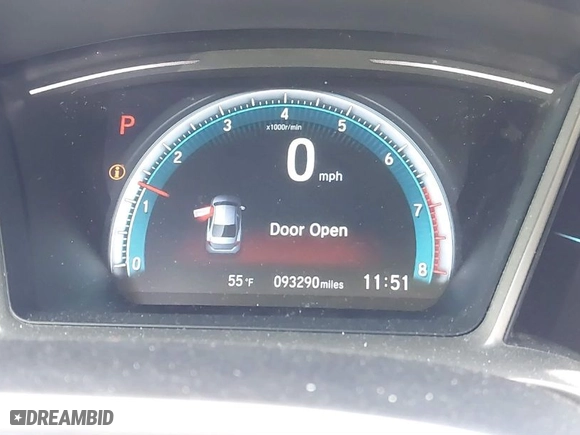 2016 Honda Civic Sedan EX with VIN 19XFC2F72GE072823, listed as a IAAI auction lot 41729129 with 93,290 mi miles. Bid and sale history available at carsss.com. Image 16.