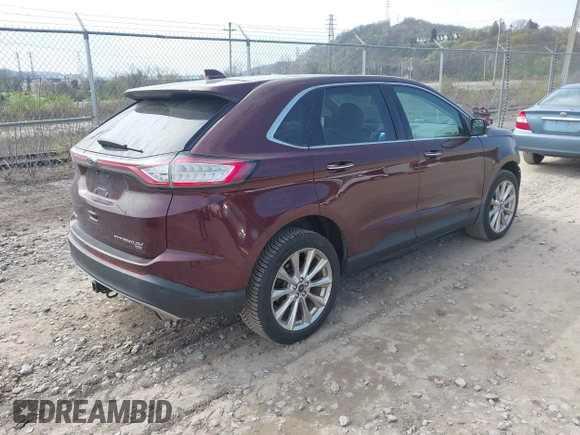 2017 Ford Edge Titanium with VIN 2FMPK4K81HBB51275, listed as a IAAI auction lot 42072543 with 90,912 mi miles. Bid and sale history available at carsss.com. Image 4.