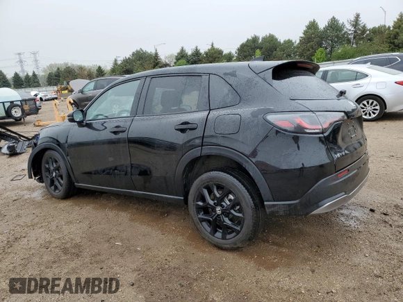 2024 Honda HR-V Sport with VIN 3CZRZ2H59RM726680, listed as a Copart auction lot 55129335 with 15,435 mi miles and Salvage title. Bid and sale history available at DreamBid. Image 2.