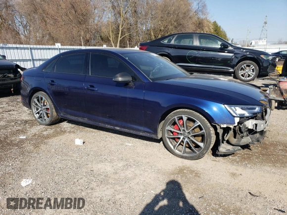 2019 Audi S4 Prestige with VIN WAUC4AF43KA002109, listed as a Copart auction lot 46342264 with 107,240 mi miles and Salvage Title. Bid and sale history available at carsss.com. Image 4.