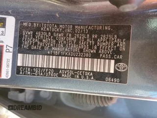 2013 Toyota Camry L with VIN 4T1BF1FKXDU232380, listed as a Copart auction lot 47668385 with Not Provided miles and Salvage Title. Bid and sale history available at DreamBid. Image 15.