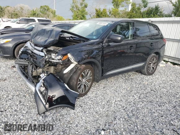 2018 Mitsubishi Outlander ES with VIN JA4AD2A34JZ006680, listed as a Copart auction lot 59897555 with 56,709 mi miles and Salvage title. Bid and sale history available at DreamBid. Image 1.