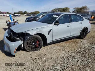 2021 BMW M3 with VIN WBS53AY03MFL42464, listed as a Copart auction lot 42829735 with 19,875 mi miles and Salvage Title. Bid and sale history available at carsss.com. Image 1.