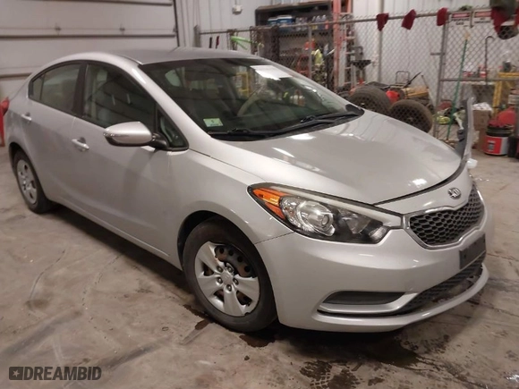2016 Kia Forte LX with VIN KNAFX4A63G5498155, listed as a IAAI auction lot 41505428 with 104,229 mi miles. Bid and sale history available at carsss.com. Image 1.