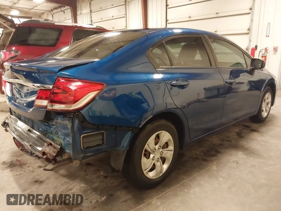 2015 Honda Civic Sedan LX with VIN 2HGFB2F51FH558237, listed as a IAAI auction lot 41986522 with 122,414 mi miles. Bid and sale history available at carsss.com. Image 4.