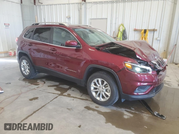 2019 Jeep Cherokee Latitude with VIN 1C4PJMCX0KD156840, listed as a Copart auction lot 56309475 with 25,320 mi miles and Salvage title. Bid and sale history available at DreamBid. Image 4.