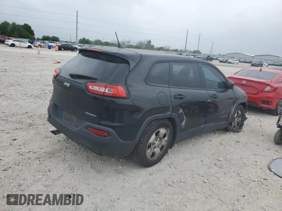 2017 Jeep Cherokee Sport with VIN 1C4PJLAB0HW669519, listed as a Copart auction lot 50829425 with 138,190 mi miles and Salvage Title. Bid and sale history available at carsss.com. Image 3.