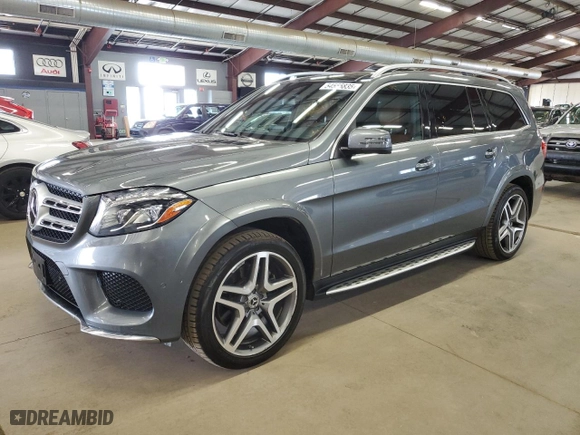 2017 Mercedes-Benz GLS with VIN 4JGDF7DE8HA906607, listed as a Copart auction lot 54555835 with 124,702 mi miles and Clean Title. Bid and sale history available at carsss.com. Image 1.