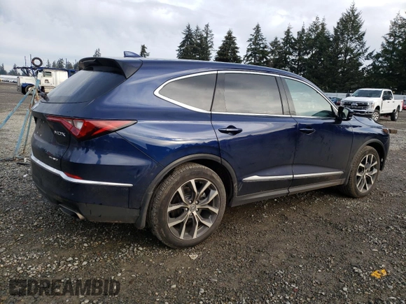 2023 Acura MDX w/Technology Package with VIN 5J8YE1H46PL040949, listed as a Copart auction lot 84737334 with 28,327 mi miles and Salvage Title. Bid and sale history available at carsss.com. Image 3.