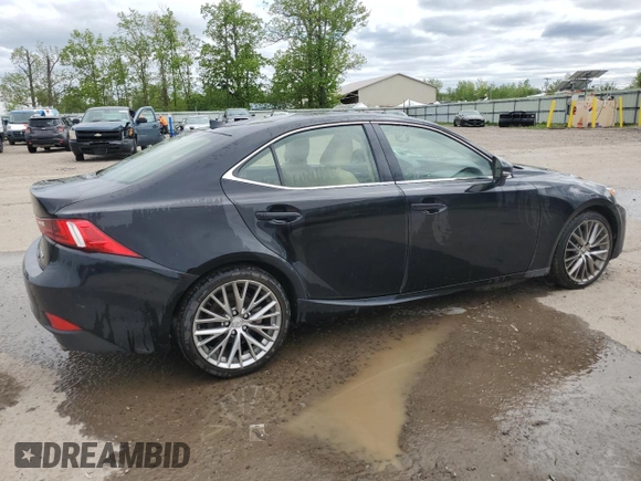 2014 Lexus IS 250 with VIN JTHCF1D21E5000577, listed as a Copart auction lot 56683535 with 110,430 mi miles and Salvage title. Bid and sale history available at DreamBid. Image 3.