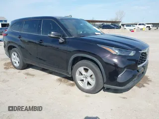 2022 Toyota Highlander L with VIN 5TDCZRAH1NS125718, listed as a IAAI auction lot 41890834 with 85,633 mi miles and . Bid and sale history available at DreamBid. Image 1.