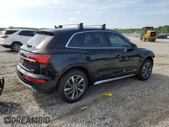 2021 Audi Q5 Premium Plus with VIN WA1BAAFY8M2011079, listed as a Copart auction lot 60714455 with 78,883 mi miles and Salvage title. Bid and sale history available at DreamBid. Image 3.