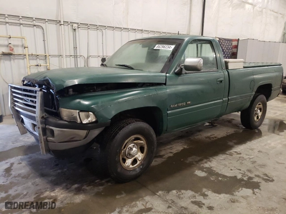 1995 Dodge Ram 1500 with VIN 1B7HF16Z6SS103492, listed as a Copart auction lot 86296234 with 144,959 mi miles and Salvage Title. Bid and sale history available at carsss.com. Image 1.