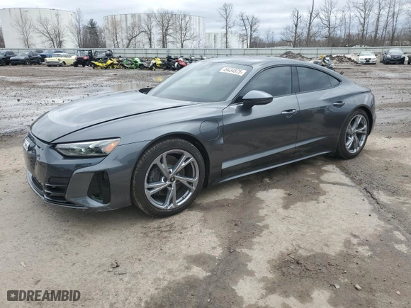 2024 Audi e-tron GT Premium Plus with VIN WAUFJBFW0R7000208, listed as a Copart auction lot 49434575 with NaN miles and Salvage Title. Bid and sale history available at carsss.com. Image 1.