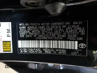 2021 Toyota Corolla Hatchback SE with VIN JTND4MBE9M3135094, listed as a Copart auction lot 71599094 with 51,063 mi miles and Salvage Title. Bid and sale history available at carsss.com. Image 12.