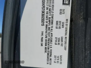 2003 Cadillac DeVille DTS z VIN 1G6KF579X3U233215, wystawiony jako Copart lot #48636775 z przebiegiem 99 144 mil mil oraz Nie do naprawy. Historia ofert i sprzedaży dostępna na DreamBid. Obrazek 13.