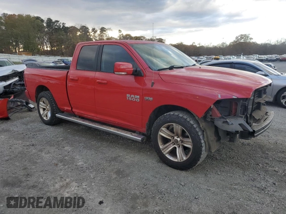 2014 Ram 1500 Sport with VIN 1C6RR6HT7ES221953, listed as a Copart auction lot 81495364 with 126,366 mi miles and Salvage title. Bid and sale history available at DreamBid. Image 4.